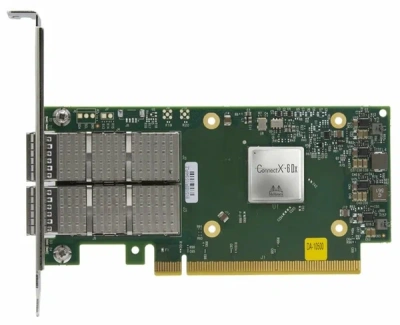 Mellanox MCX512A-ACA на белом фоне